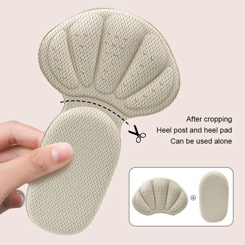 Pegatinas de tacón de zapato de alta calidad zapatillas de deporte almohadillas de protección de talón en forma de T alivio del dolor reductor de tamaño de zapato medio cojín inserciones de talón