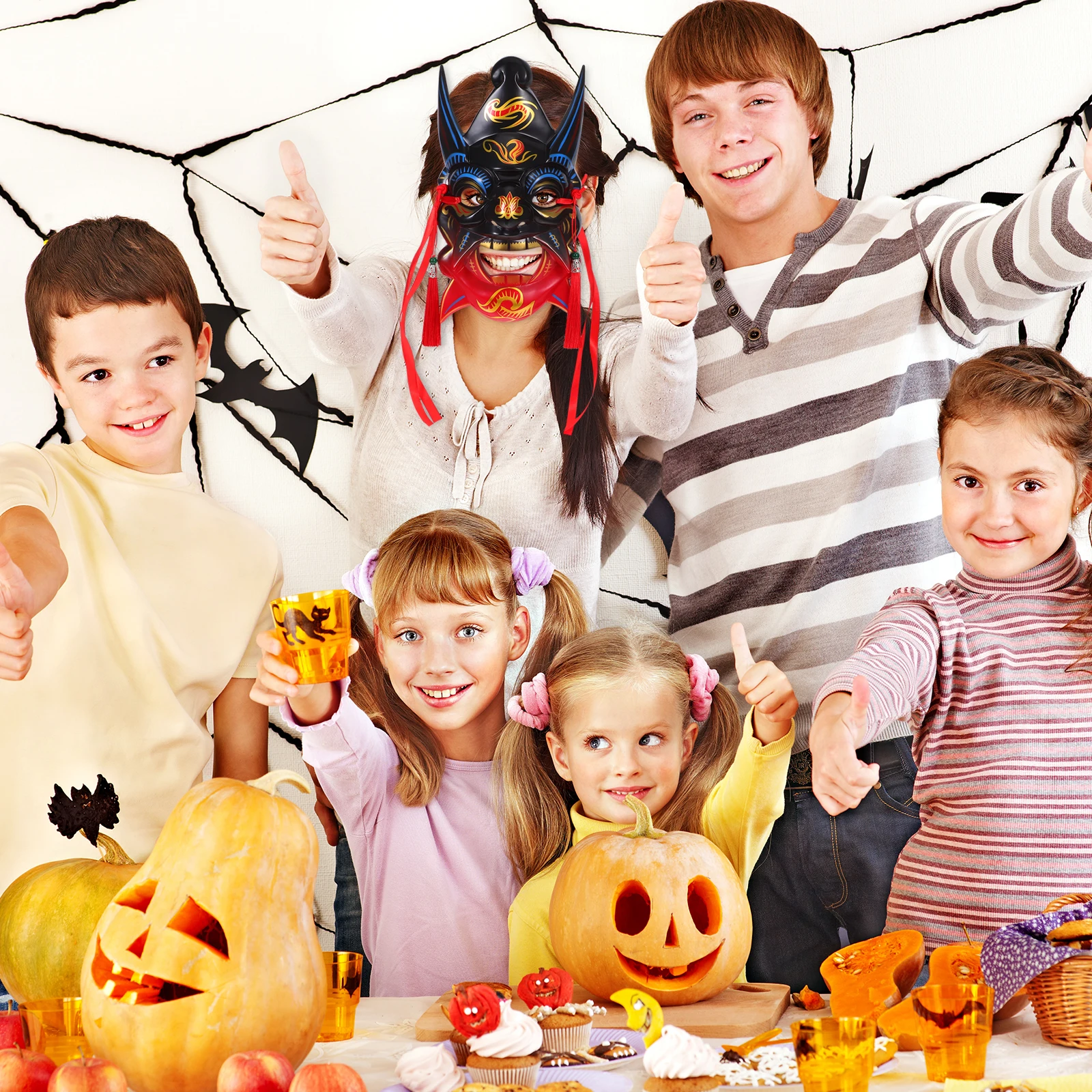 

Hand-Painted Full Facial Mask Traditional Chinese Art Lightweight Resin Masquerade Mask for Theater Performance Party