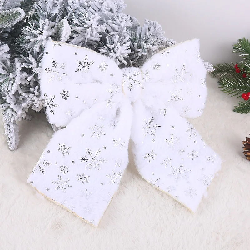 Christmas Bows Decorations Plush Bow Mall Layout Props Christmas Tree Decorative Wedding Party Christmas Clearance Sales Matal