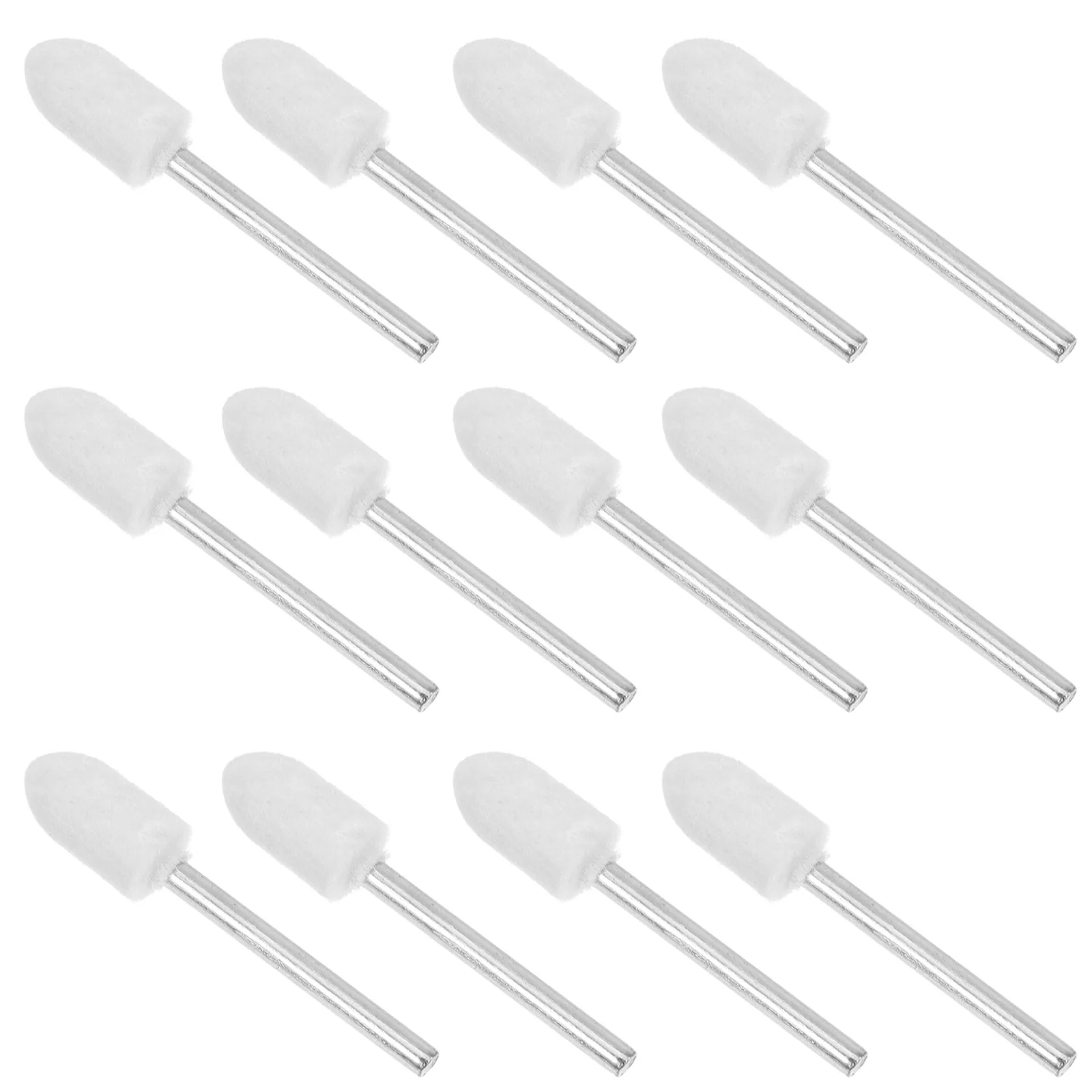 12 قطعة لوحة تلميع اللباد مجموعة متعددة الأغراض طحن رؤساء للحفر مجوهرات الزجاج مسمار قوالب عالية تألق عجلة التلميع عدة #6