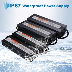 IP67 Waterproof Power Supply DC 12V 24V LED Outdoor Lighting Transformers Rainproof Driver for LED 60W 100W 150W 200W 300W 400W