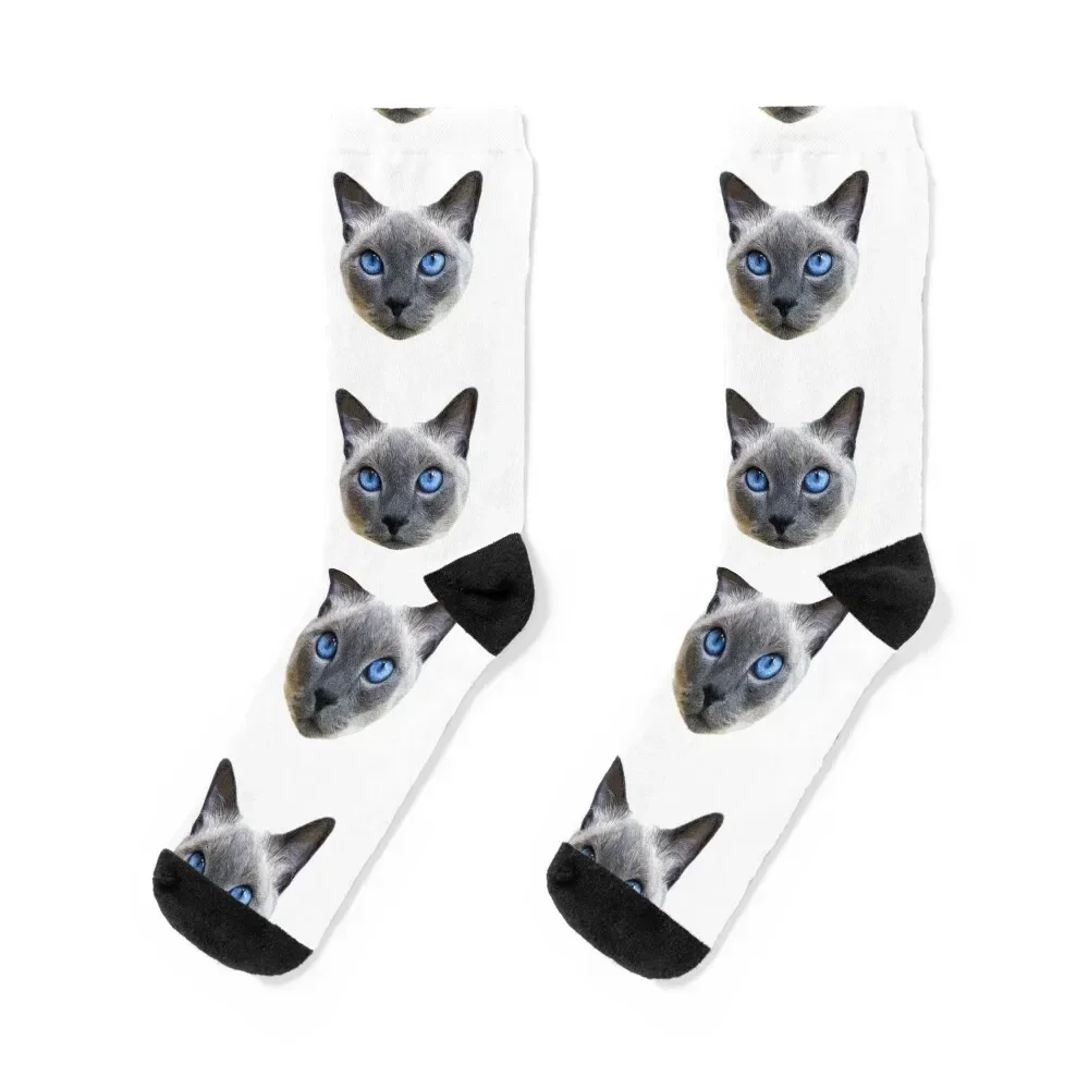 

Siamese Cat Blue Eyes Socks compression kawaii Socks Men's Women's