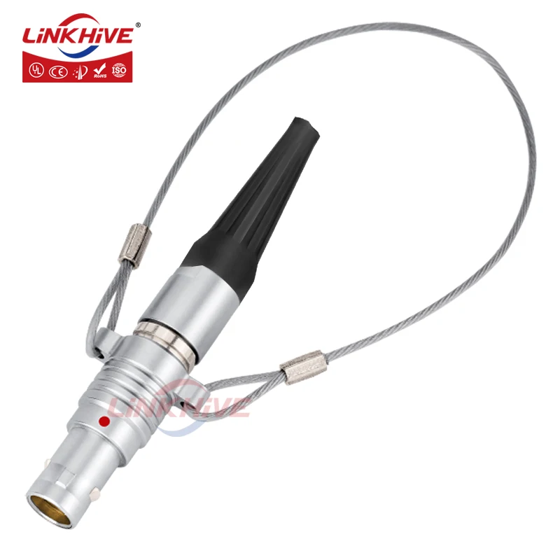 TNG Compatible with LEMO FNG Push Pull Self-locking Connector with Lanyard Release 0B 1B 2B 3B 2 3 4 5 6 7 8 9 12 24 26 32 Pin