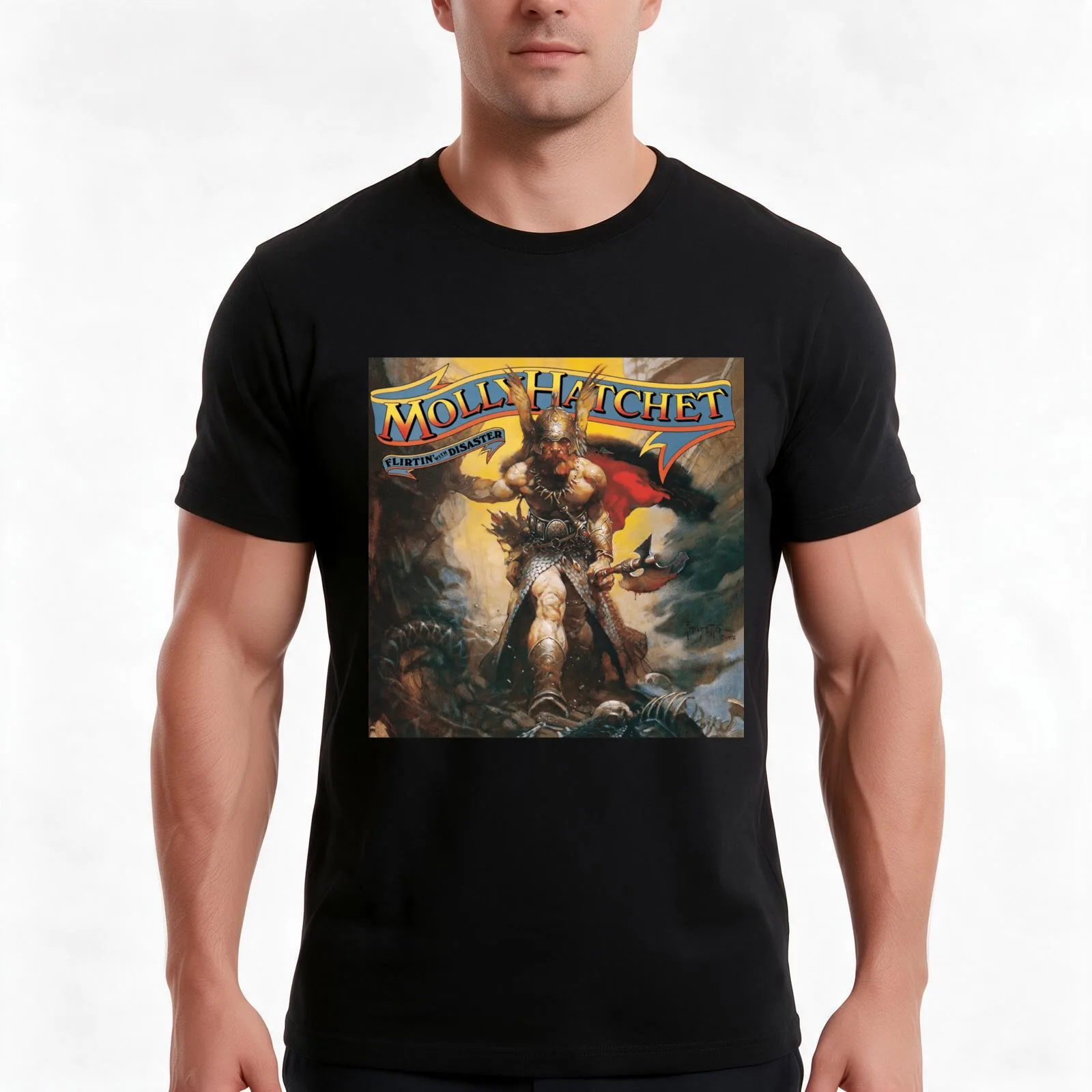 Album Flirtin' With Disaster by Molly Hatchet Classic T-Shirt, Summer Casual Cotton Tee, Oversized Streetwear Tops, 100% Cotton