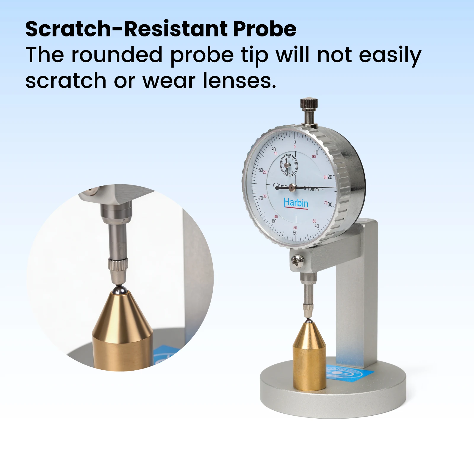 Lens Thickness Gauge Metal Optical Lens Tester Precision Measuring Instrument for Eyeglass Shop