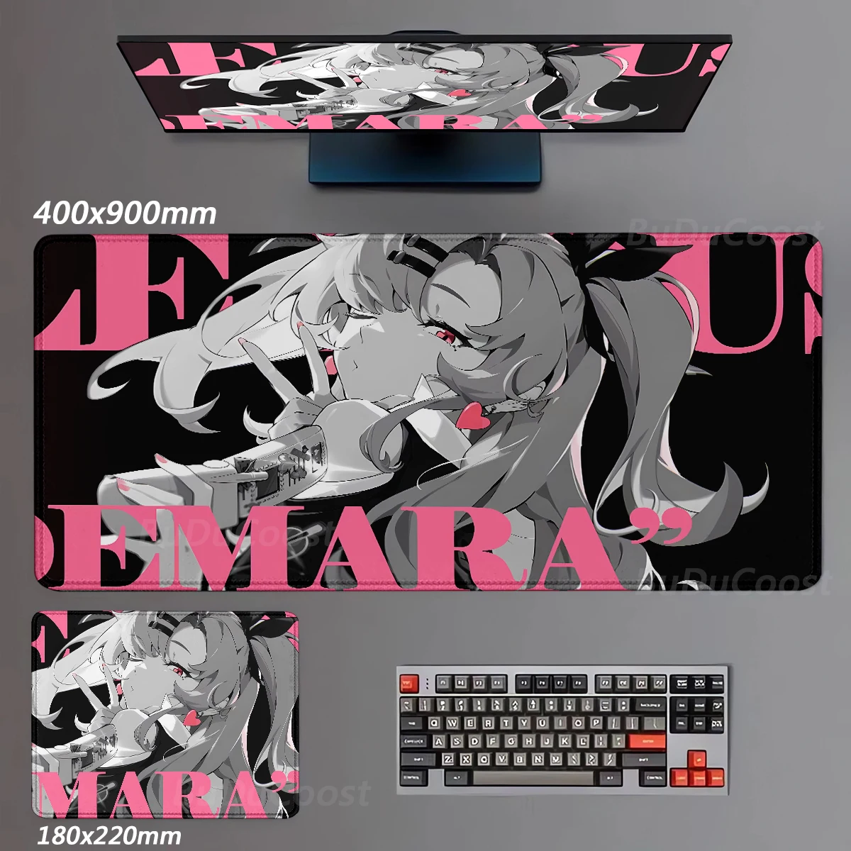 Zenless Zone Zero Black background illustration Gaming Mouse pad Computer Keyboard Pads Laptop Cushion Non-slip Decor mouse pad