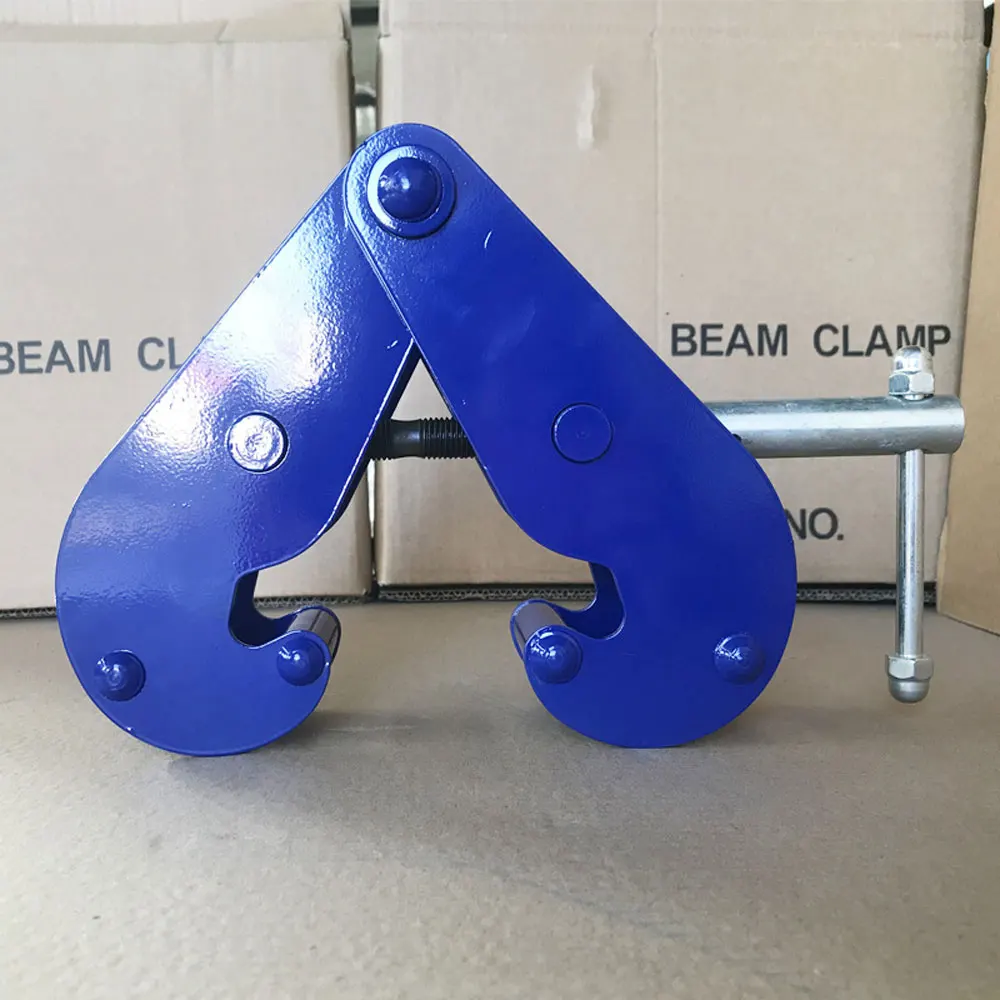 1-5Ton Steel clamp Rail clip Gripper Rail Clamp for chain block hoist YC type I-beam steel wire rope hoist clamp part