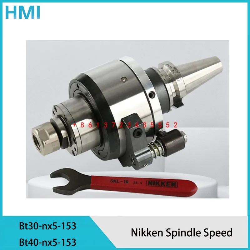 

Cnc Nikken Spindle Speed Increaser Bt30-nx5-153/Bt40-nx5-153 Speed Increase Tool Handle Engraving Machine Accessories