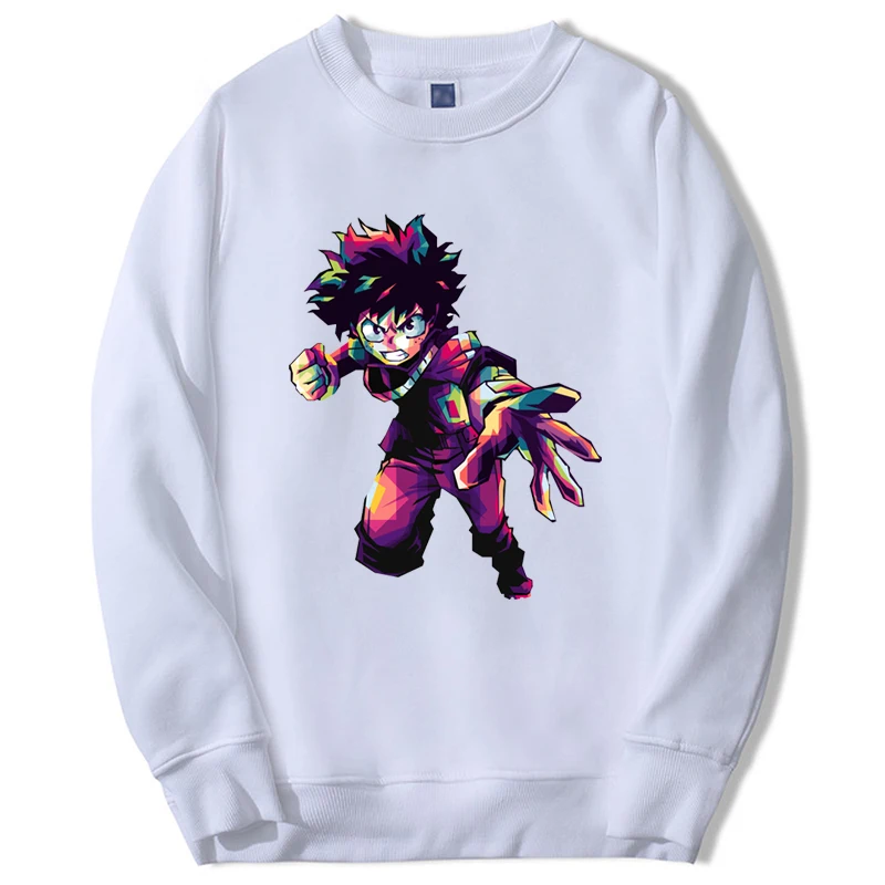 

Anime My Hero Academia Sweatshirts Print Midoriya Izuku Graphic High Quality Harajuku Hoodie Casual Bodywarm Men Women Sudaderas