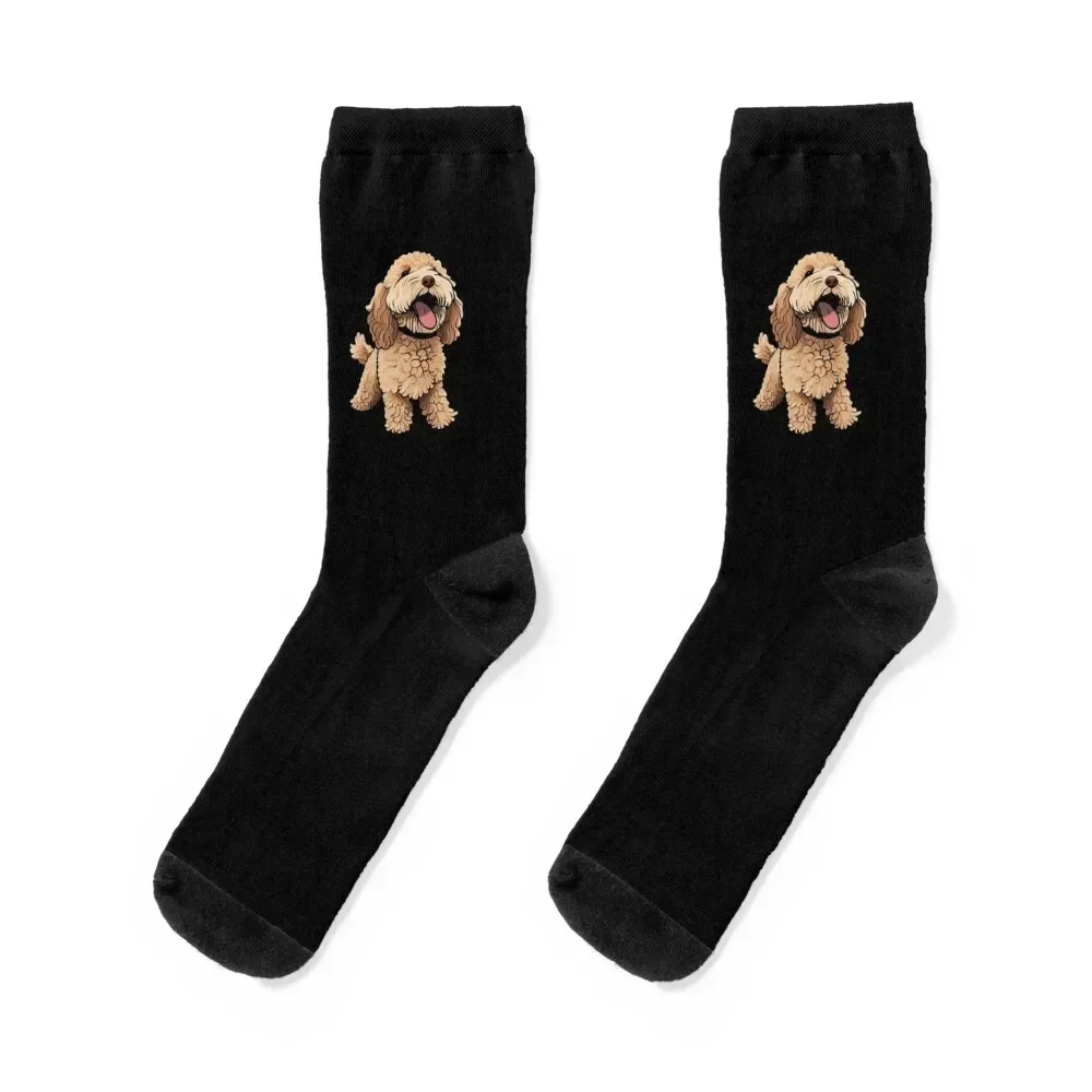 

Apricot Cockapoo Socks Sports Non-slip soccer anti-slip snow Girl'S Socks Men's
