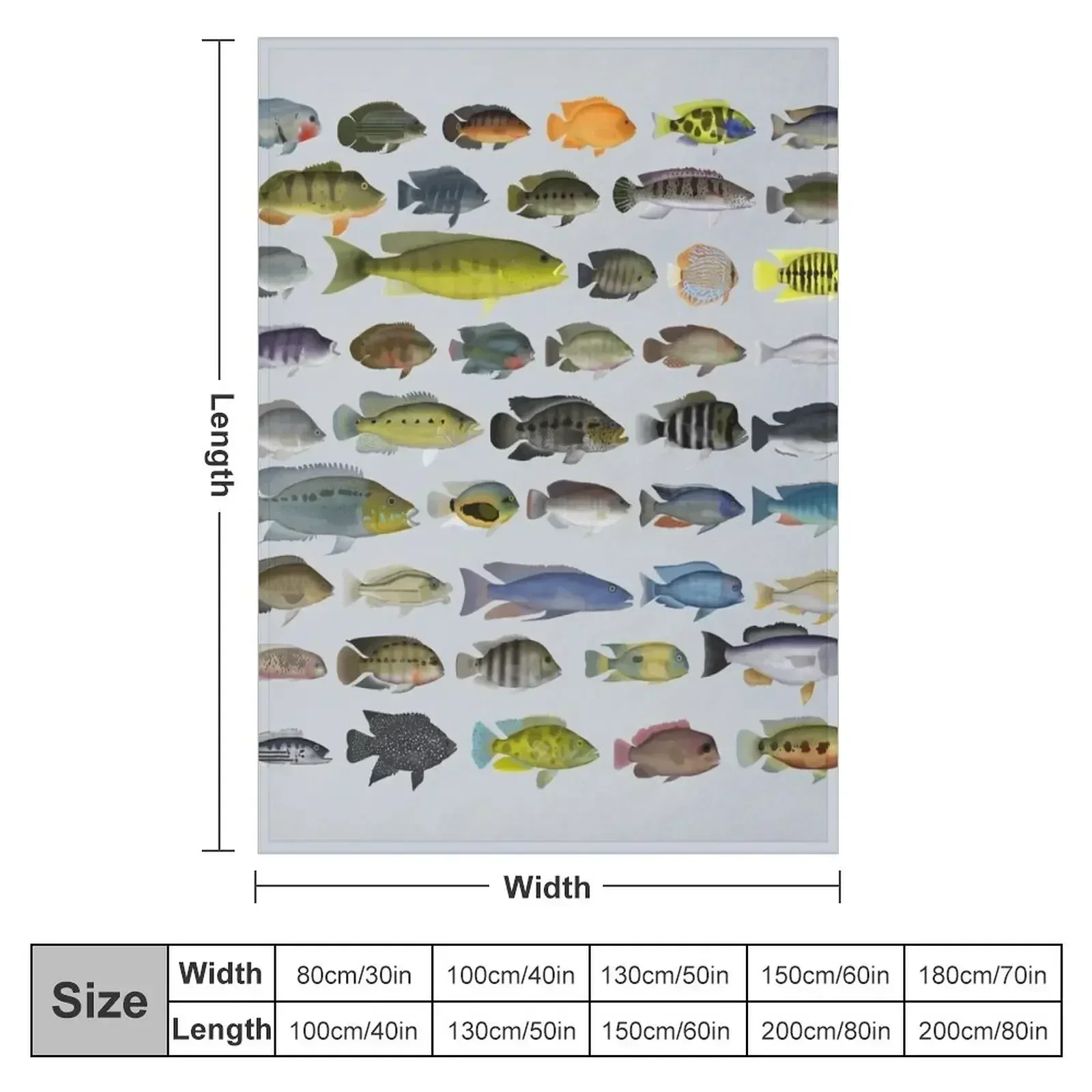Cichlid Group Throw Blanket Hairys Beach cosplay anime Sofa Luxury Designer warm for winter Blankets 2