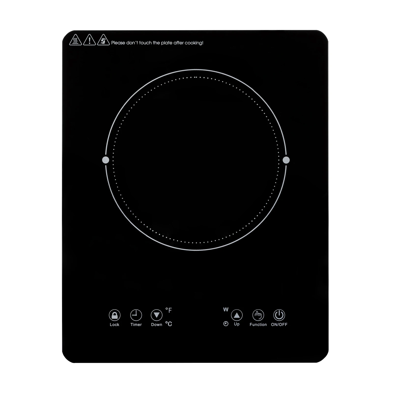 Sweetmile Cooktop induksi portabel, Sensor 1800W induksi sentuh pelat panas kompor listrik dengan kunci keamanan anak-anak