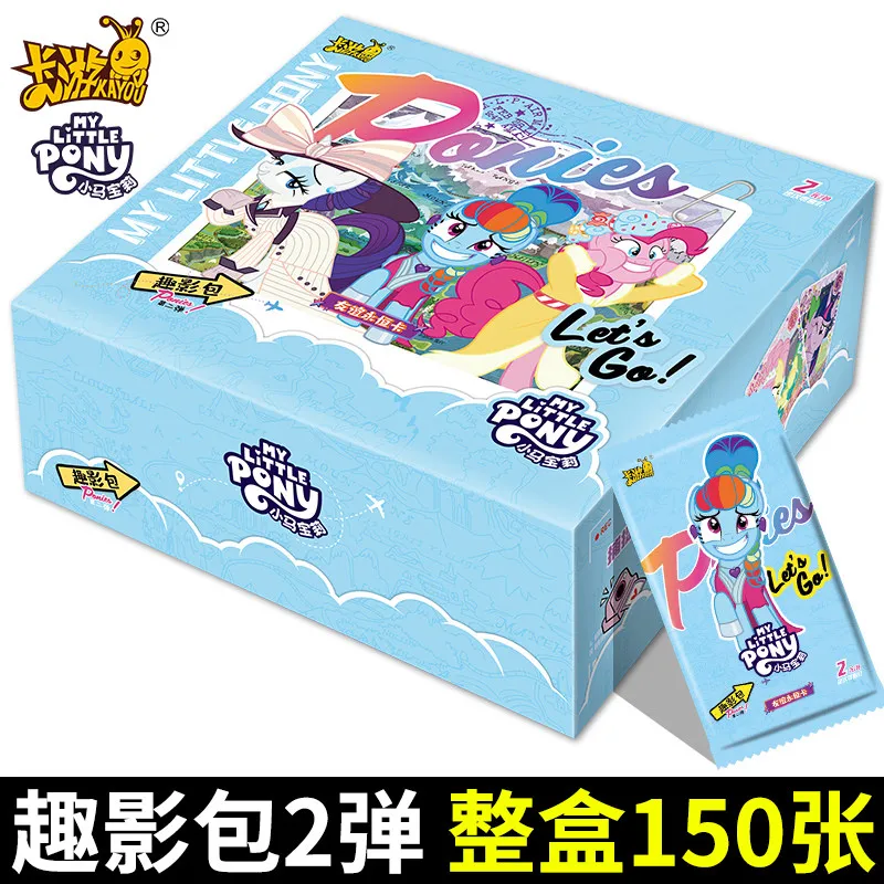 Kayou My Little Pony Trading Cards Fun Shadow Pack Second Wave Full Box Original Authentic Cr Ur Black Back Collectible Cards