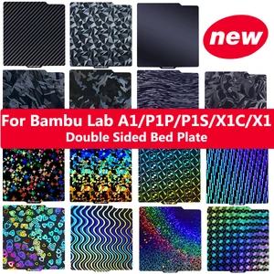 Untuk Bambulab Build Plate 257 PEI PEI Bertekstur Halus PEO Untuk Bambulab A1 Bambulab P1s X1c Plate Lembaran Baja Pegas Sisi Ganda 10 pelat samping penjualan terbaik - №