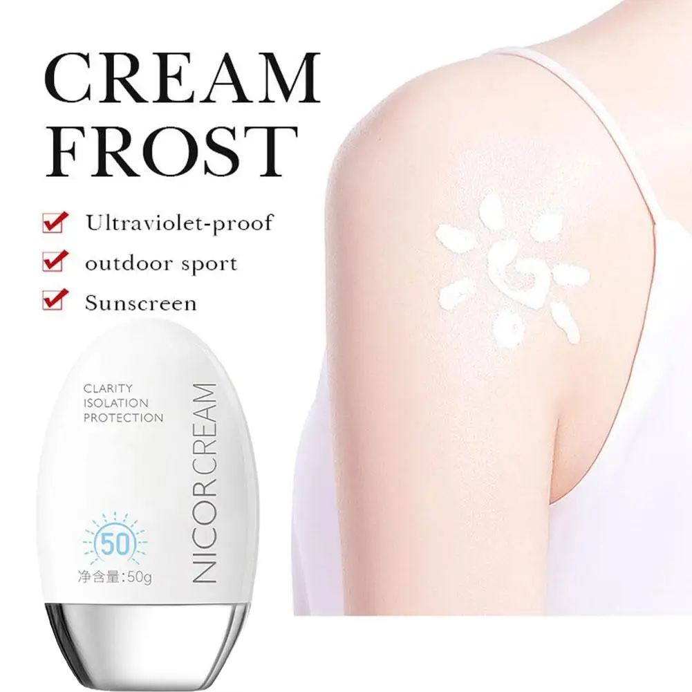 SPF50 Sunscreen Cream SPF50 Whitening Sunblock Refreshing Skin Moisturizing Reduce Anti-Aging Care Oil Sunscreen Control M2H6