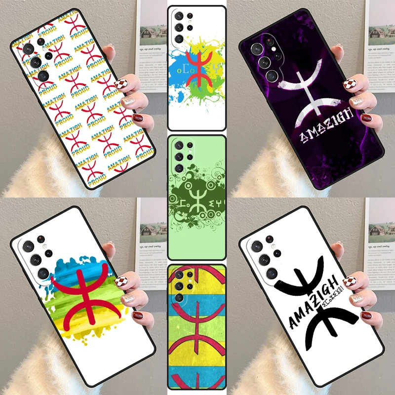 Amazigh Berber Flag Phone Case For Samsung Galaxy S23 S21 S20 FE S24 S22 Ultra Note20 S10 S9 S8 Plus Silicone Cover