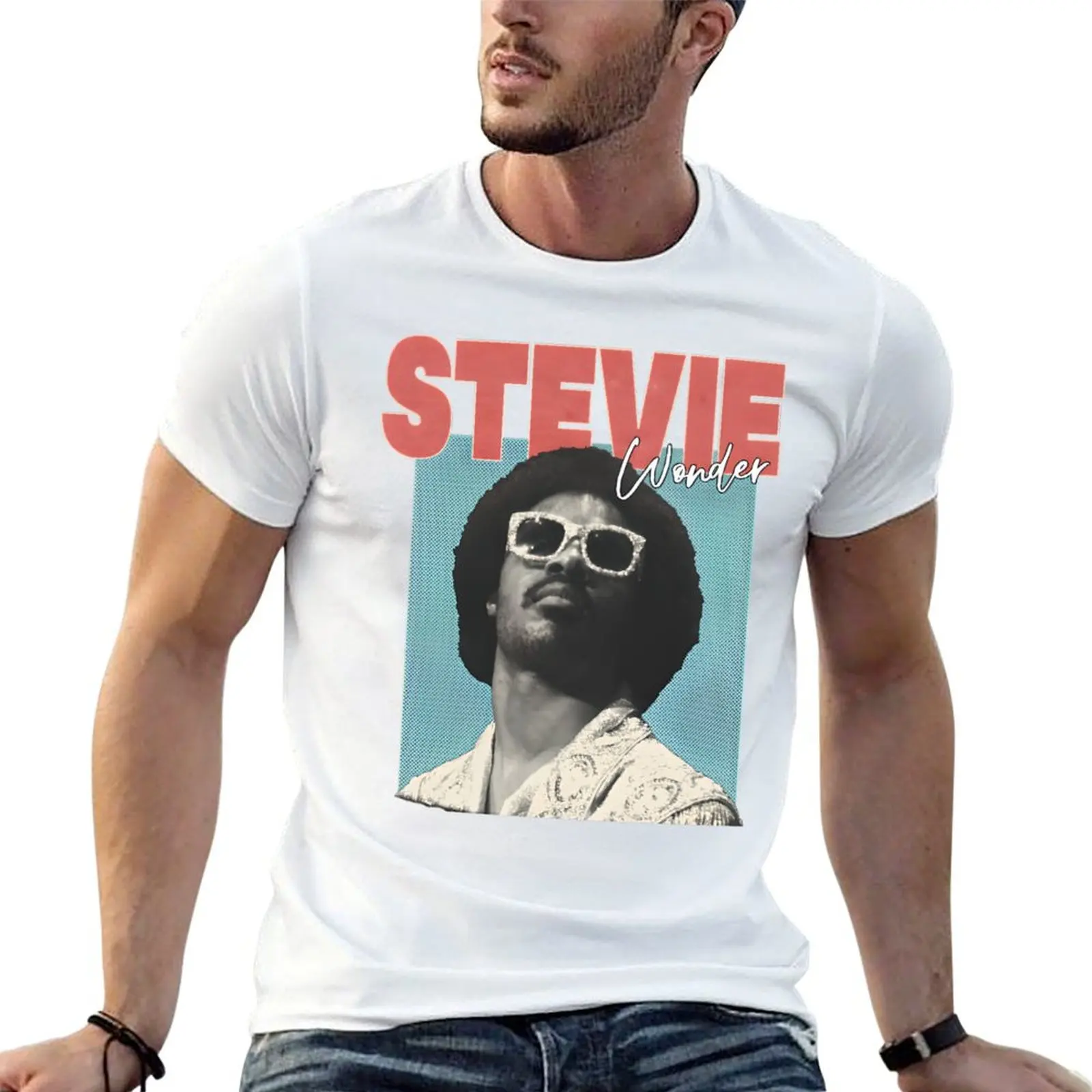 

Stevie Wonder T-Shirt funny t shirts dark humor t shirts for man graphic vintage T-Shirt
