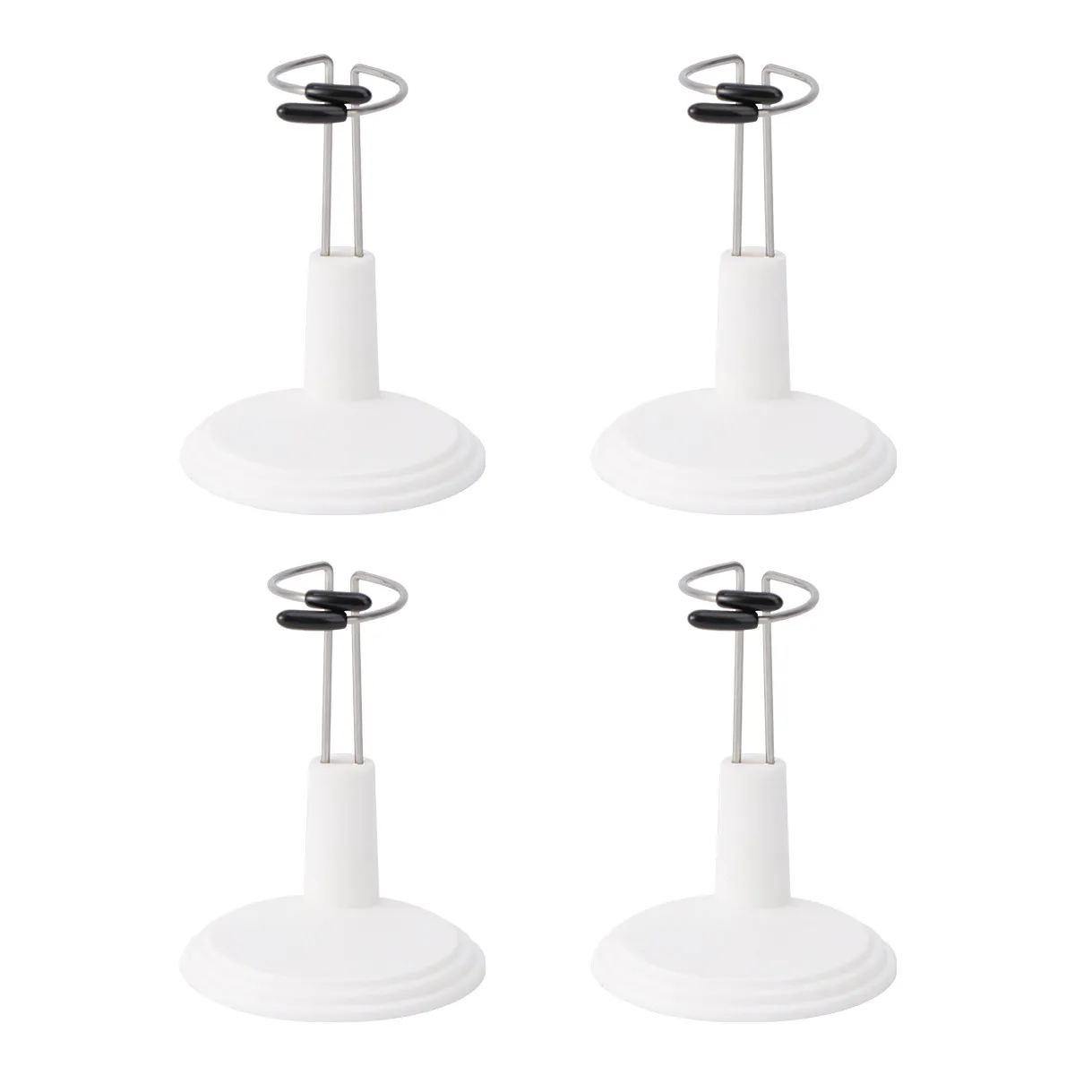 

4Pcs Support Portable Bear Stand Home Display Storage Rack White 15Cm Space Saving Organizer Stand