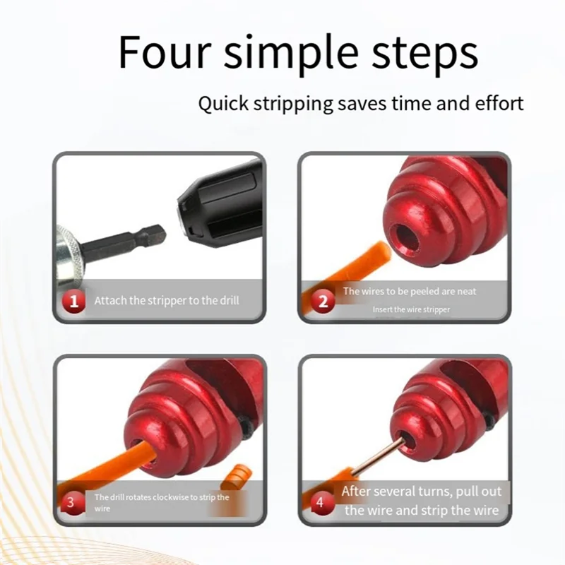 ABBN-Electric Wire Stripper Knife Hexagonal Handle Electrical Wire Peeling Machine For Power Drill Driver Wire Stripping Tool