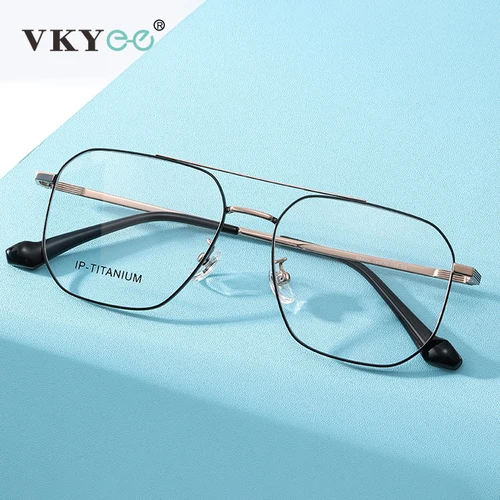 Imagen 1 del producto VICKY, nuevo diseño de moda personalizado, montura de titanio para hombres y mujeres, gafas de lectura con luz azul, prescripción personalizable 98434