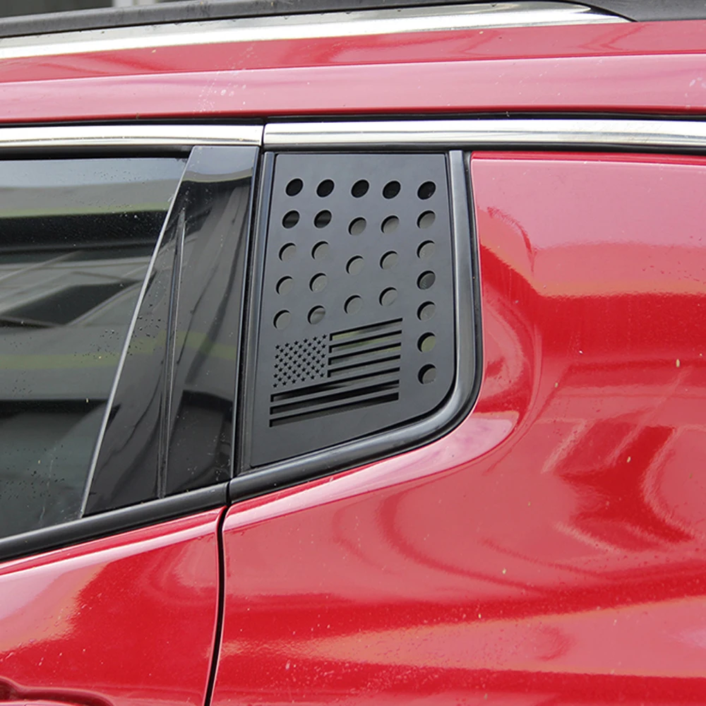 Car Rear Window Triangle Glass Decorative Panel Cover for Jeep Compass 2017 2018 2019 2020 2021 2022 2023 Exterior Accessories