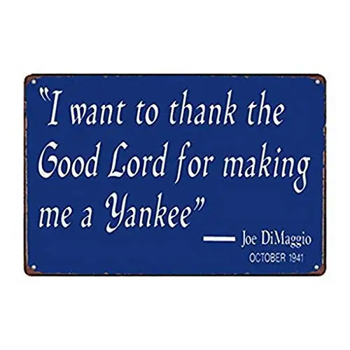 Sylty 8x12 Inch Metal Tin Sign Thanks The Lord for Making Me Yankee Decor Bar Pub Home Vintage