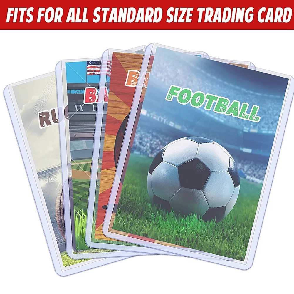 Pochettes de protection transparentes en PVC pour cartes élaborées, support pour baseball, sports, échange, jeu, 35PT, 3x4 ", 180 pièces