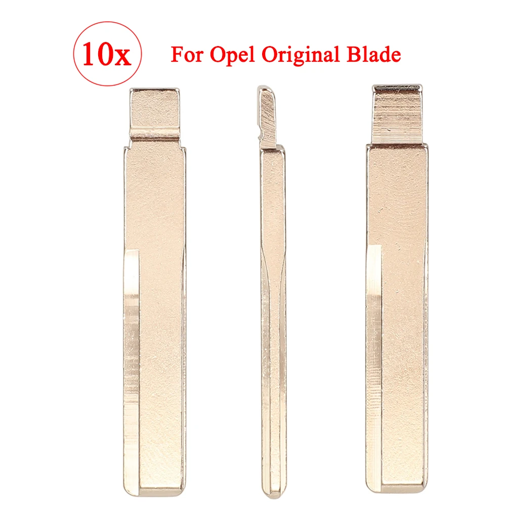 

jingyuqin 10Pcs Flip Car Key Blade Original Factory Intelligent For Opel Vectra Astra Zafira Fob Remote Control Key Blade Blank