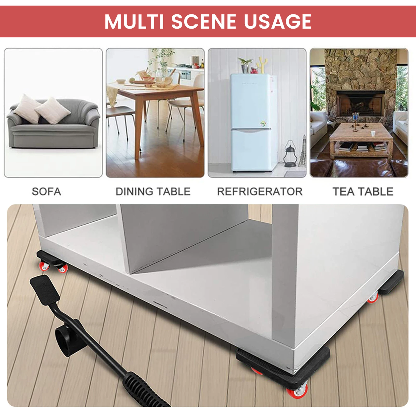 Heavy Duty Furniture Mover Set Heavy Stuffs Lifter Washing Machine Refrigerator Mattress Transport Tool Moving Furniture Helper