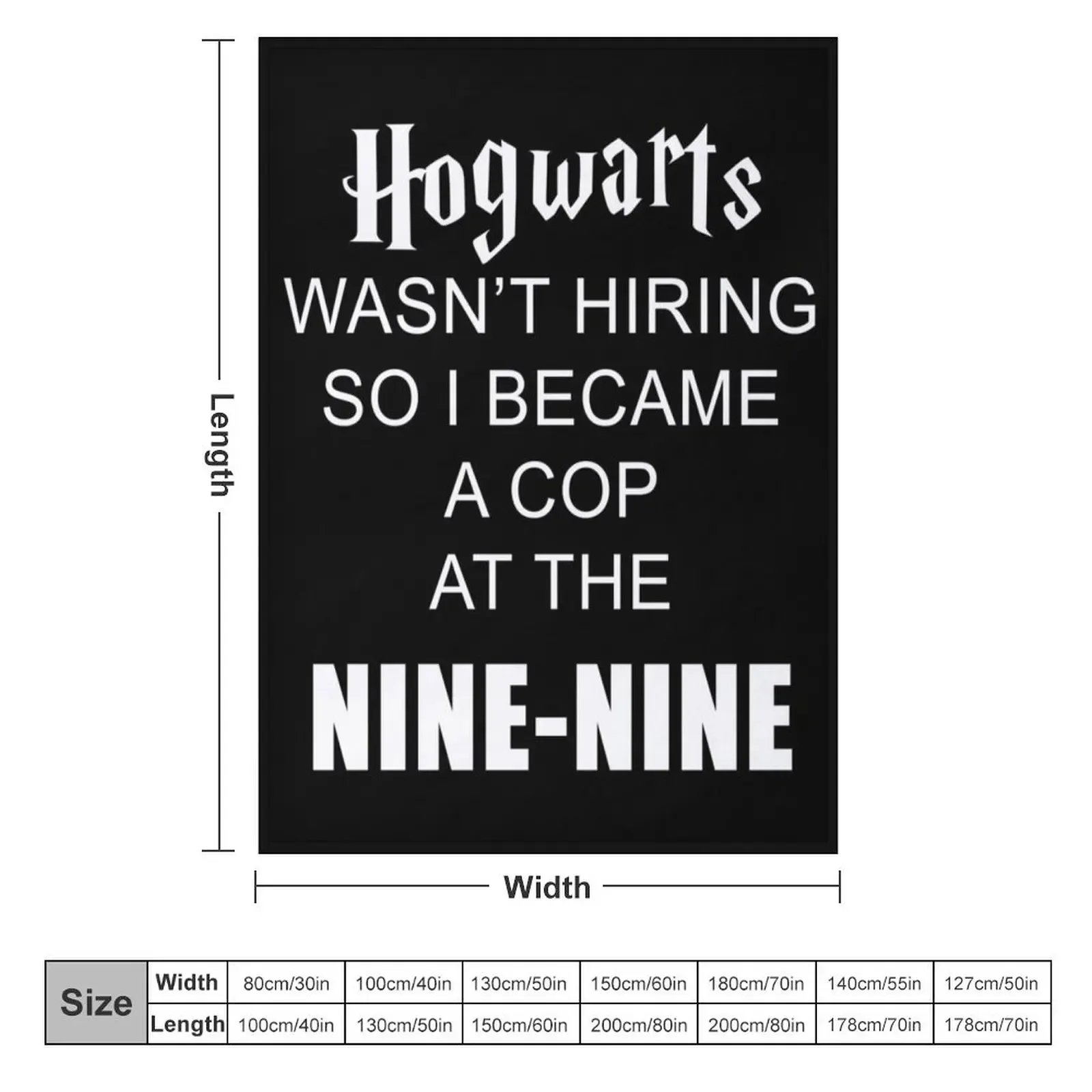 So I became a cop at the Nine-Nine (white on black) Throw Blanket Tourist Thin Blankets