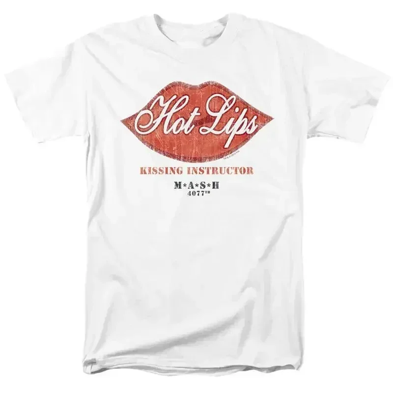 Mash Hot Lips T Shirt Mens Houlihan Licensed Classic TV Show White