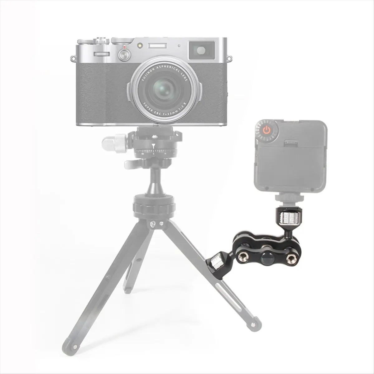 T35C Double Ball Head Magic Arm 360 Ballheads with 1/4inch for Camera Monitor Light Microphone Gimbal Cage Mount