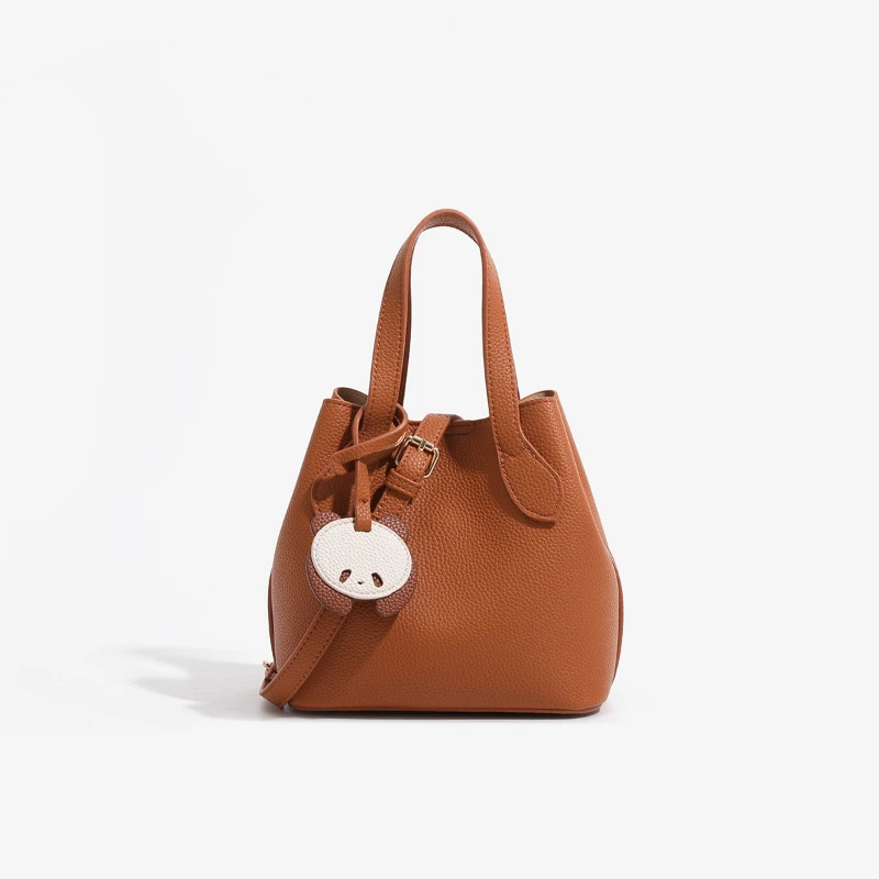 

PU Leather Original Brand Women's Bucket Bag Casual and Simple Elegant Handbag Large Capacity Ladies Fashion Crossbody Tote Bag
