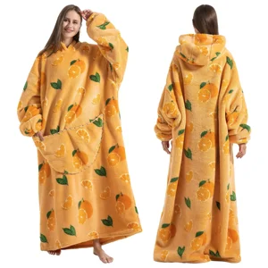 Hoodie kadınlar için çok güzel bir aile süper uzun, ekstra büyük, peluş, mendil, sıcak, aile-kış, Noel için Ev Tekstili İlk 10 satış, avokado, kazak-no. 2