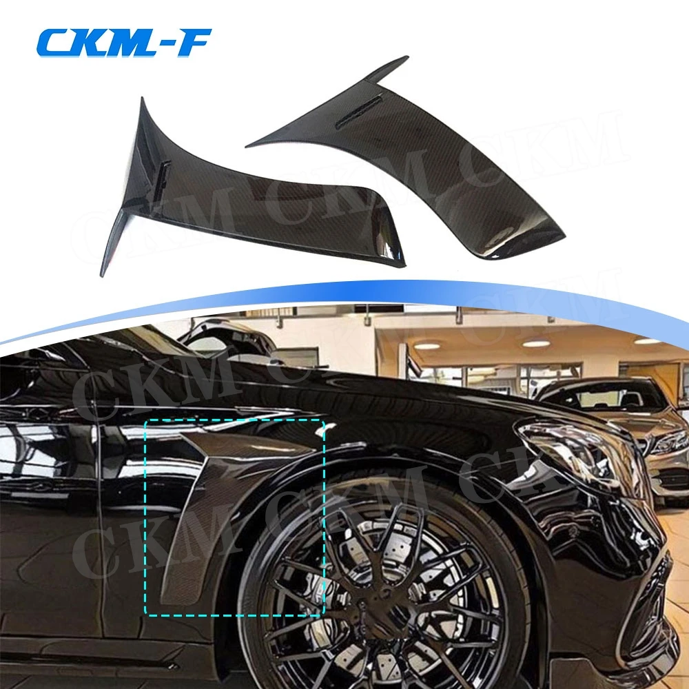 

Carbon fiber Front Bumper Side Fender Fin Splitter Moulding Trims for Mercedes Benz S Class W222 S63 S65 AMG 2014 - 2019