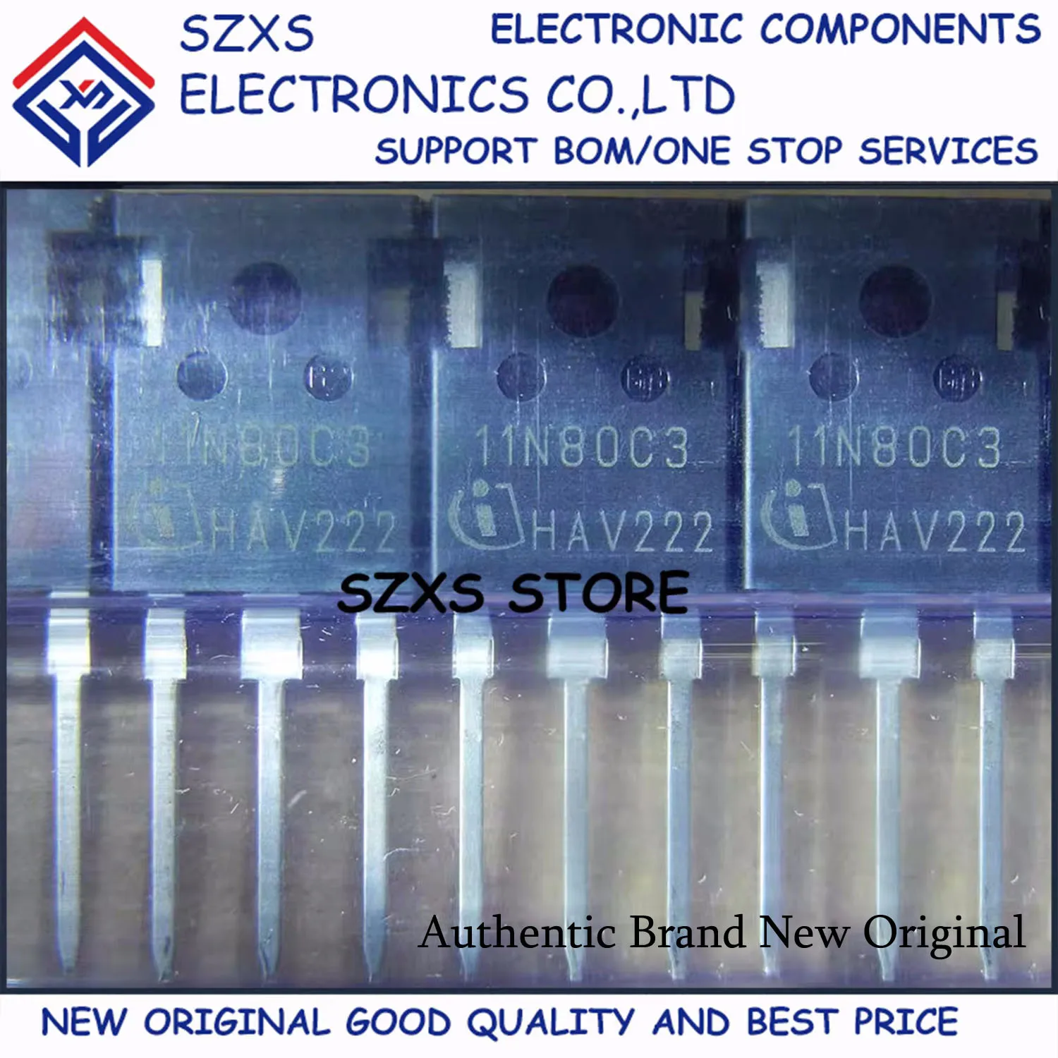 New Original 10Pcs SPW11N80C3 11N80C3 TO-247 800V 11A MOSFET Field Effect Transistor In Stock Electronic Components Good Quality