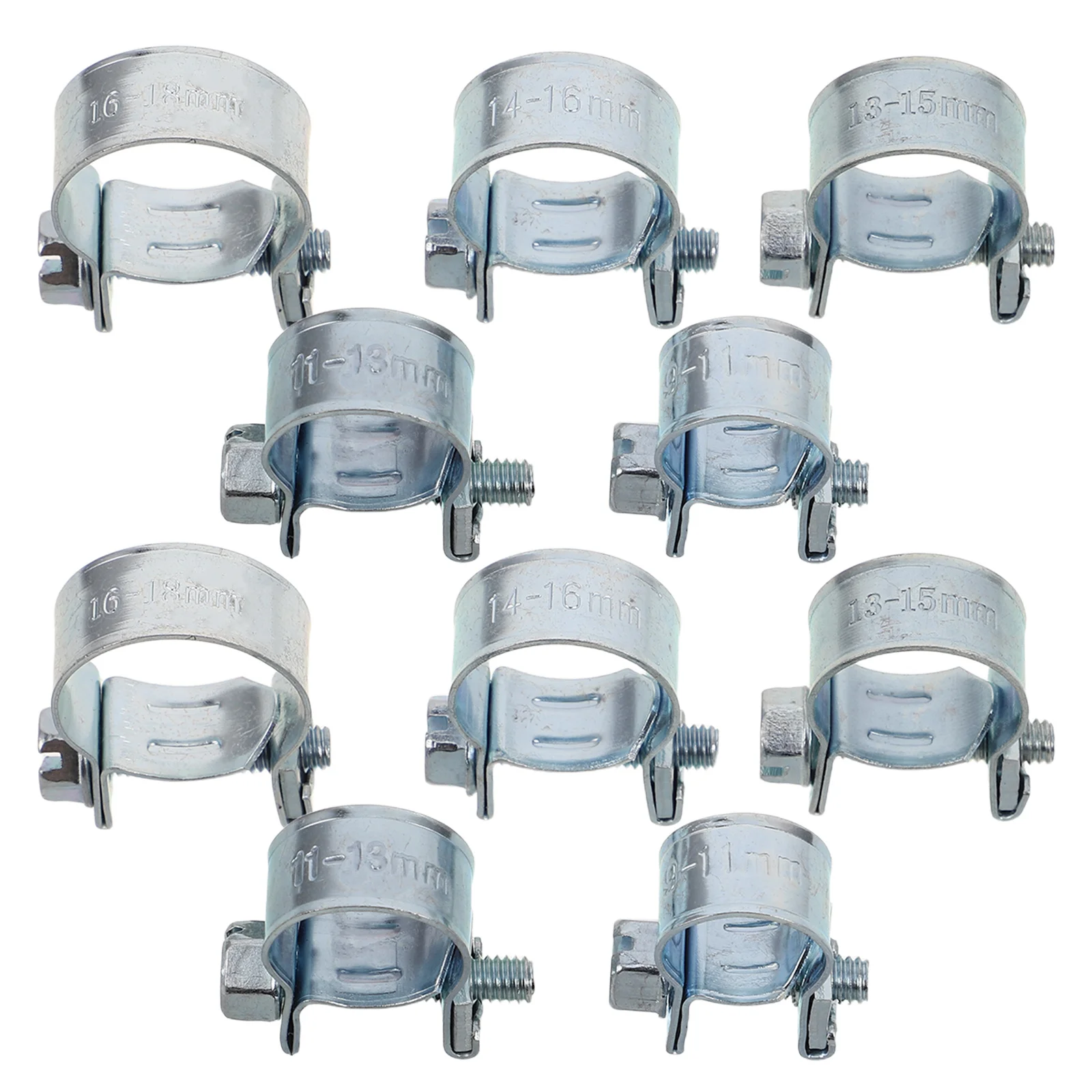 

50pcs Galvanized Double Ear Clamps Multi-Size Heavy Duty Pipe Fasteners For Outdoor Equipment Industrial Machinery Automotive