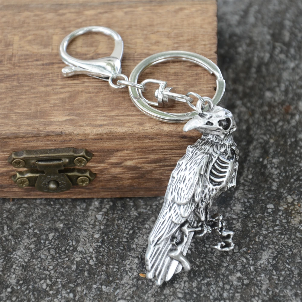 نورس الجمجمة رافين كيشاين ، فايكنغ القوطية الطيور كيرينغ ، اكسسوارات المجوهرات هالووين