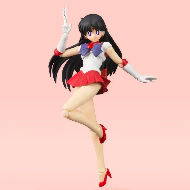 W magazynie BB oryginalny Bandai SHFiguarts Sailor Moon Mars Heino Rei Michiru rysunek Anime oryginalne zabawki modele akcji