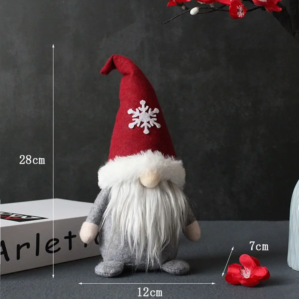 Jouets en peluche de gnome de Noël d'originalité de chapeau rouge, ornements durables, D343