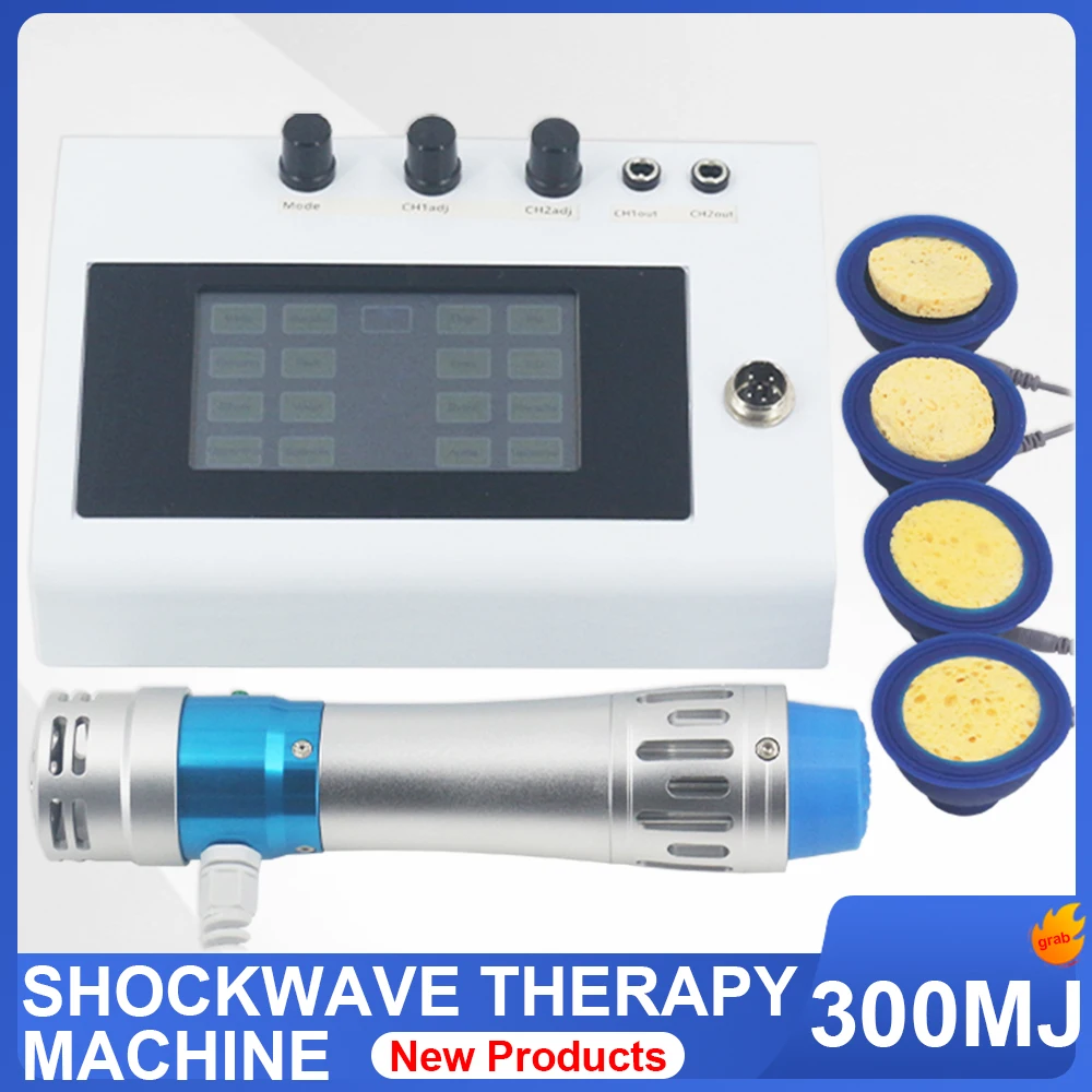 Терапевтический массажер Shockwave EMS 300MJ, эффективное лечение ED, снимает боль в мышцах талии, расслабляет и раздражает кожу