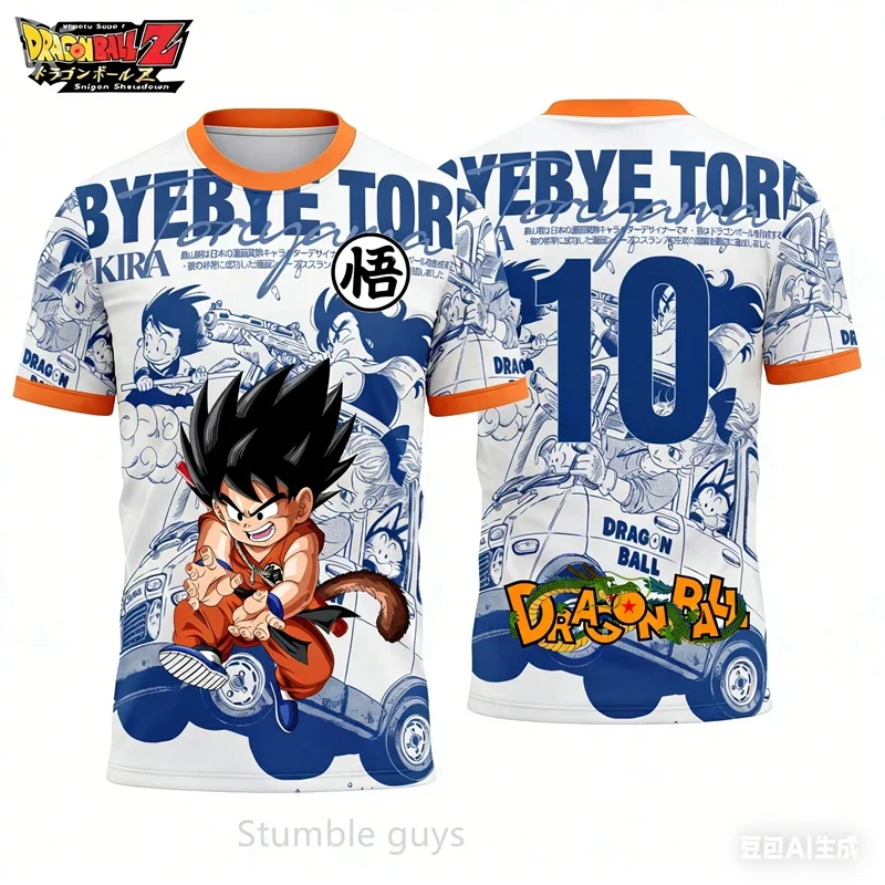 Kinder Dragon Ball T-Shirt Jungen Kleidung Mädchen Fußballtrikot Damen Super Saiyan Rose Goku Sportbekleidung