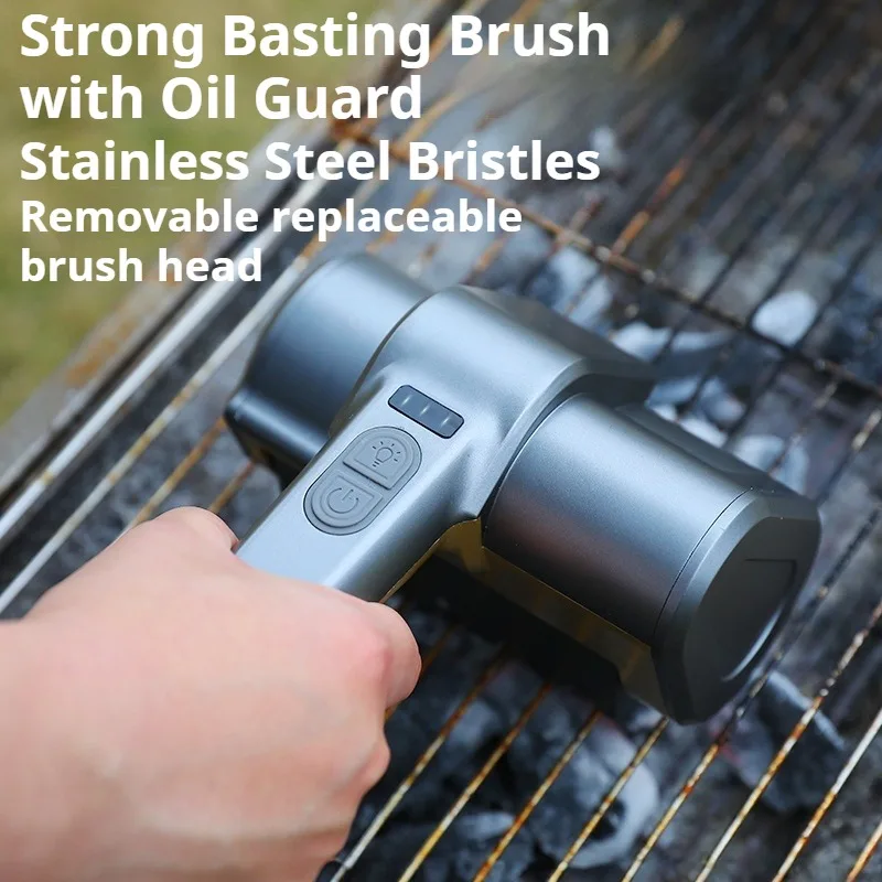 Portable Cleaning BBQ Tools Stainless Steel Electric Grill Cleaning Brush Convenient Outdoor Multifunctional Camping Equipment