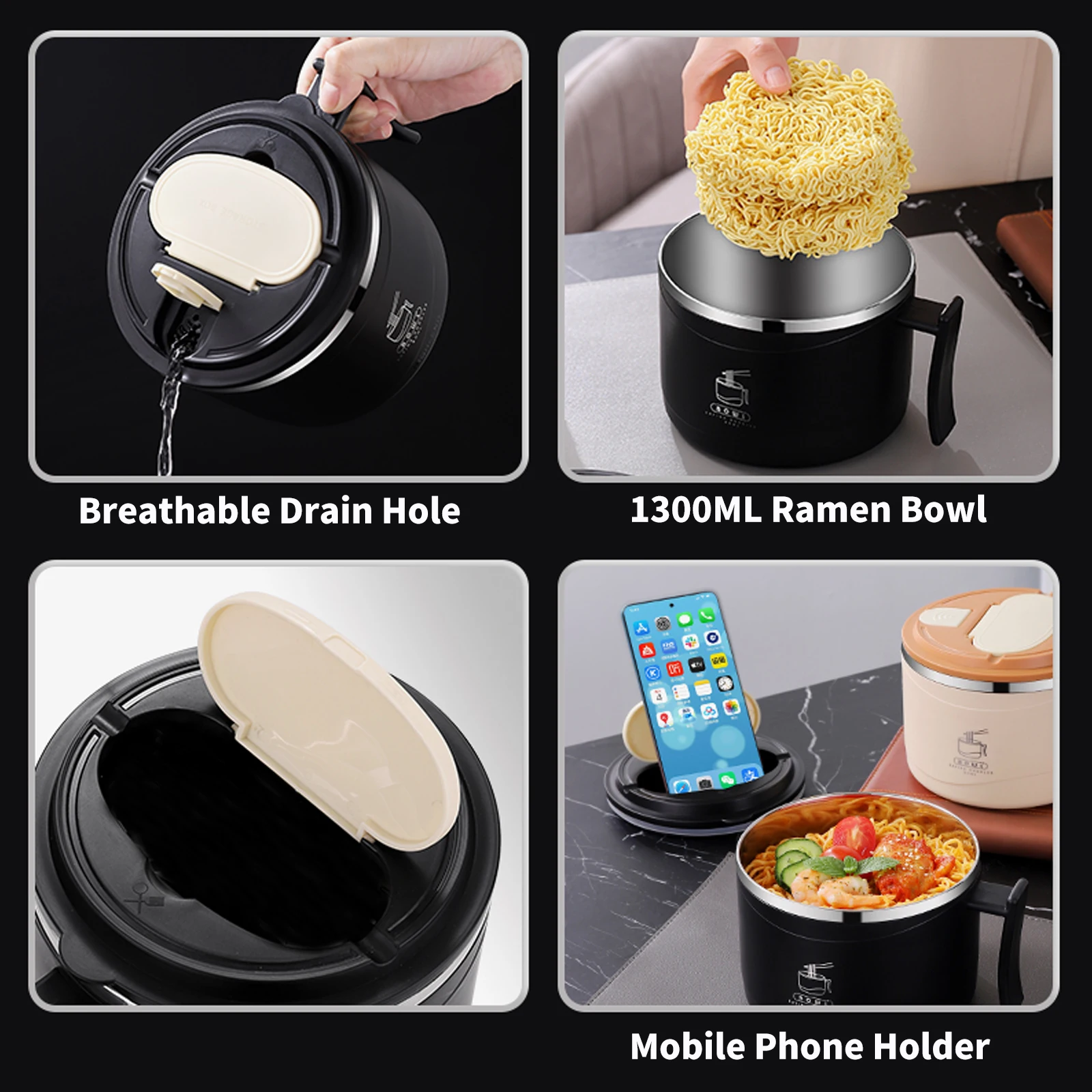 Tigela de ramen com tampa de a - Meal Prep Soup avaliação e preço