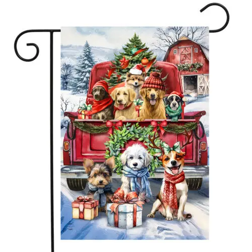 Briarwood Lane Holiday Cheer Dogs Garden Flag