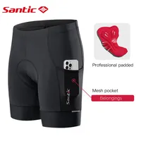 Santic-pantalones cortos de ciclismo para hombre, pantalones cortos acolchados 4D para ciclismo de montaña, ropa para bicicleta con bolsillos KM1C05136