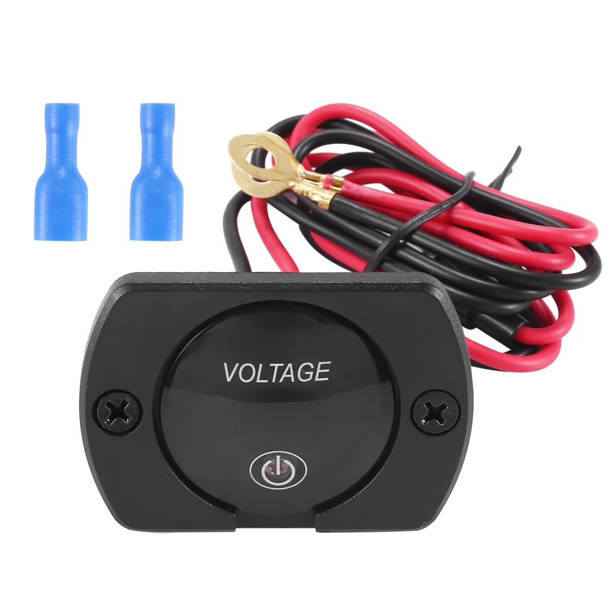 12V Voltage Gauge with Contact Switch Digital Display DC12V 24V Waterproof Voltmeter Panel for Boat Marine Truck ATV