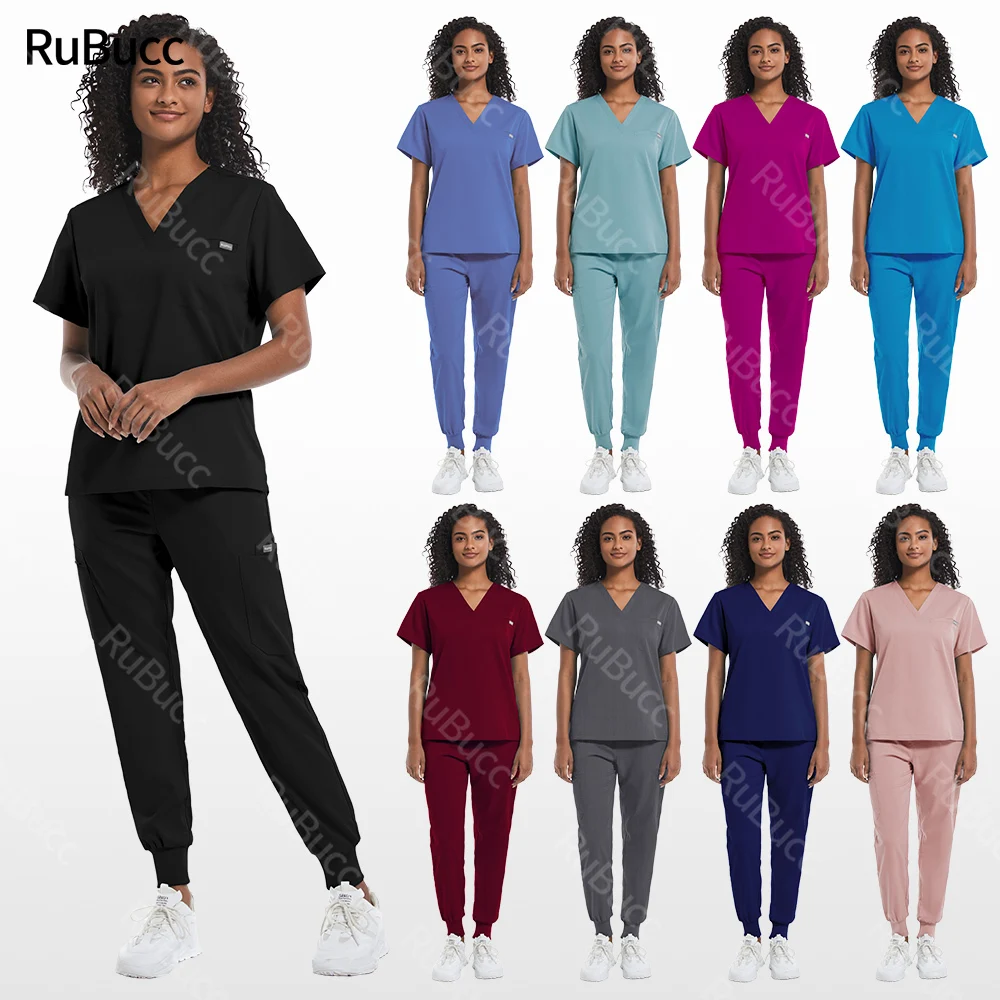 

Wholesale Doctor and Nurse Scrubs Nursing Uniform Female Surgical Jogger Sets Women and Men Medical Nursing Scrubs Uniforms Sets