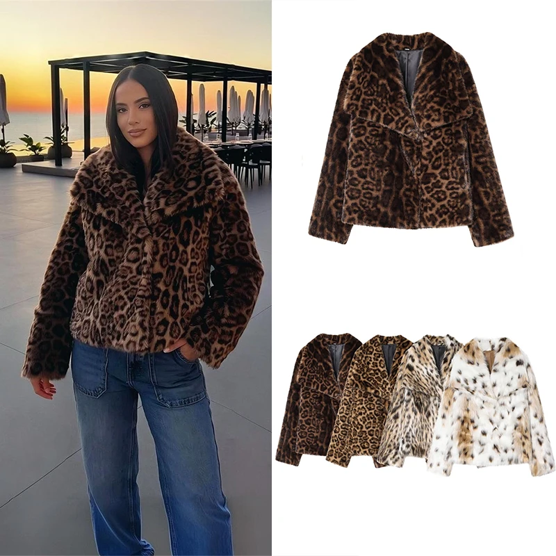 Guobioziy Women's Slim-Fit Faux Fur Coat 2026 Autumn/Winter New European Casual Fashion Trendy Street Classic Old-Money Style