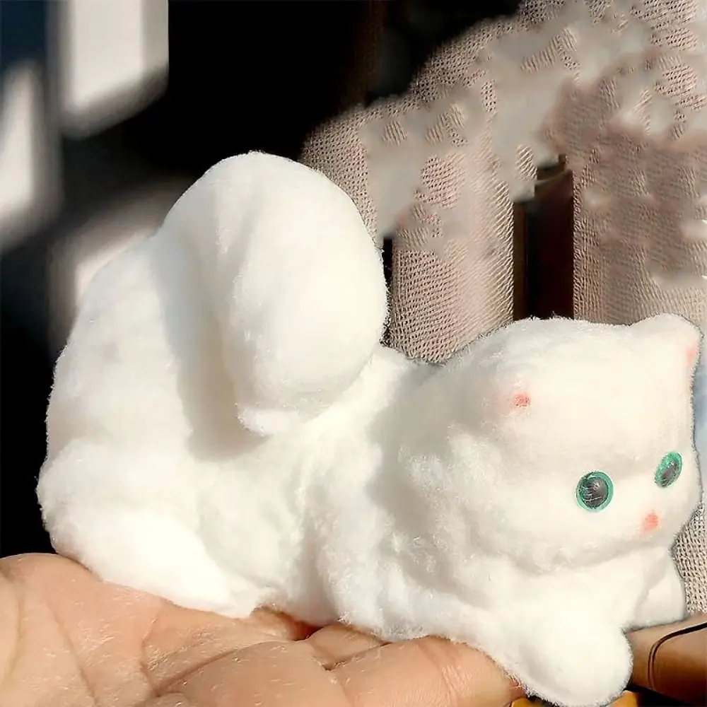 Cute Slow Rebound Persian Cat Doll Squeeze Toy Silicone Animal Simulation Cat Squeeze Toys Colorful Soft Cat Fidget Toy Adults